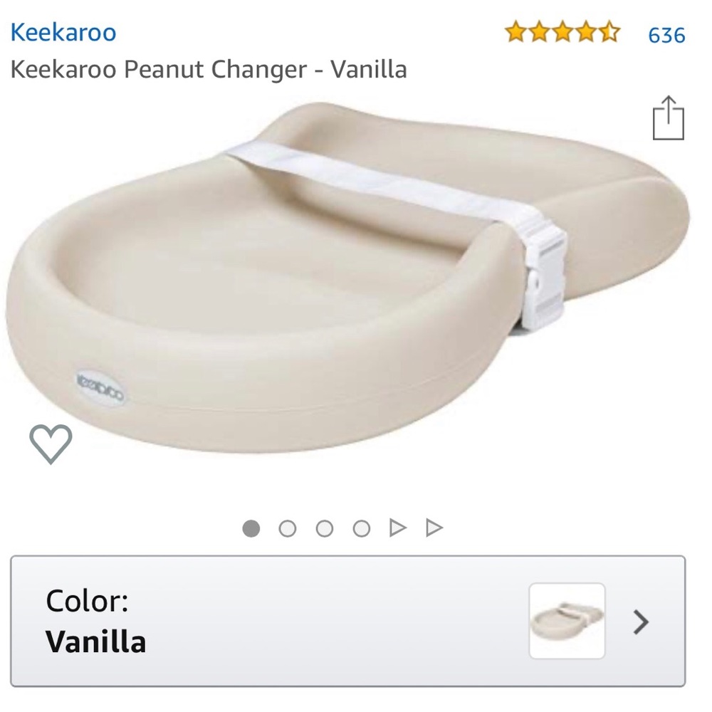 Keekaroo Vanilla peanut changer